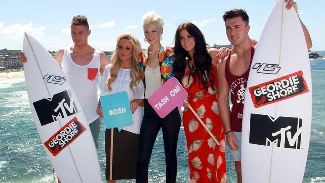 Geordie Shore cast members are regulars in Australia. Scott,  Vicky, Kate Peck from MTV,  with Charlotte and James from the show.