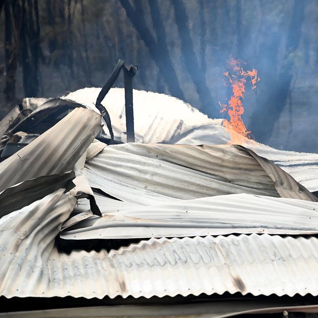 One of the homes lost in the fires. Fire damage around Dalveen (near Warwick) Bushfires burning through the Southern Downs regional area near the Queensland to NSW border. Picture: NCA NewsWIRE / John Gass