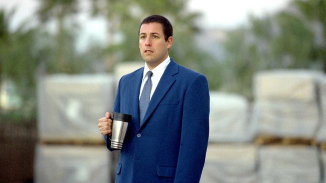 Adam Sandler in scene from the film <i>Punch-Drunk Love</i>.