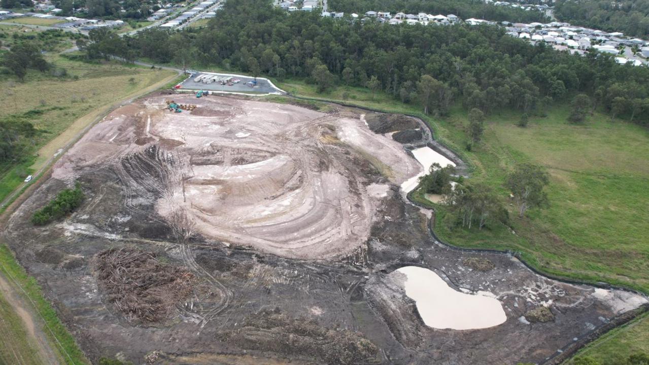 Construction site of the new state primary school coming to Augustine Heights 2023.