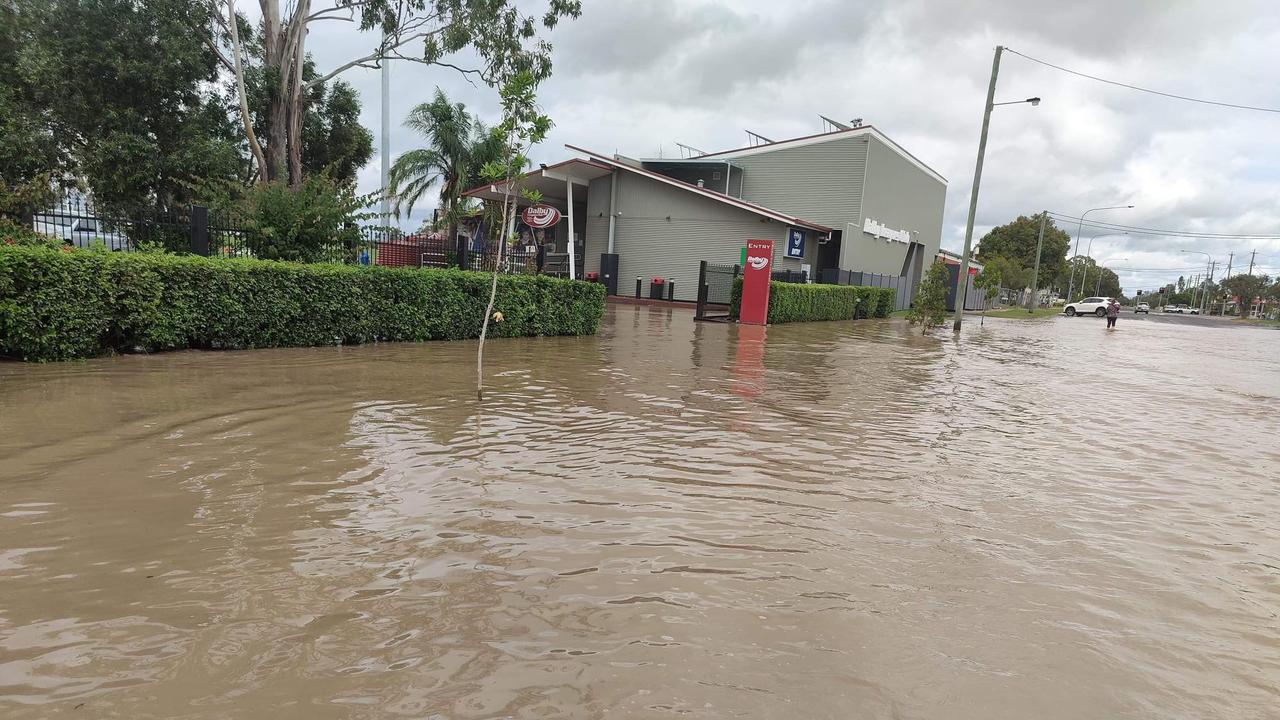 Dalby Leagues Club under water in March 2022 floods Photo: Aiden Wilkinson