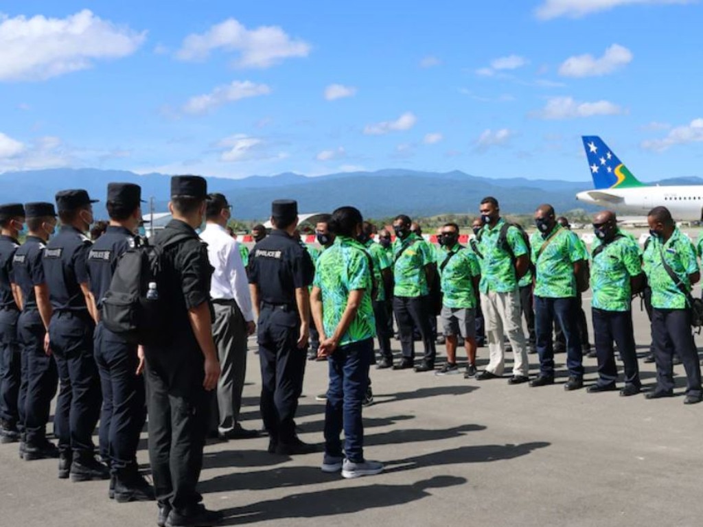 The Solomon Islands will send 32 police officers to China to undergo a month-long training exercise. Picture: Royal Solomon Islands Police Force)