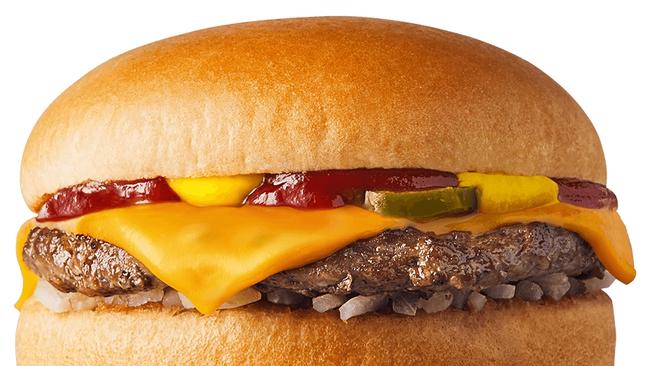 A half eaten cheeseburger which fell from Russell’s pocket has been used to catch him after DNA was found. Photo: Supplied