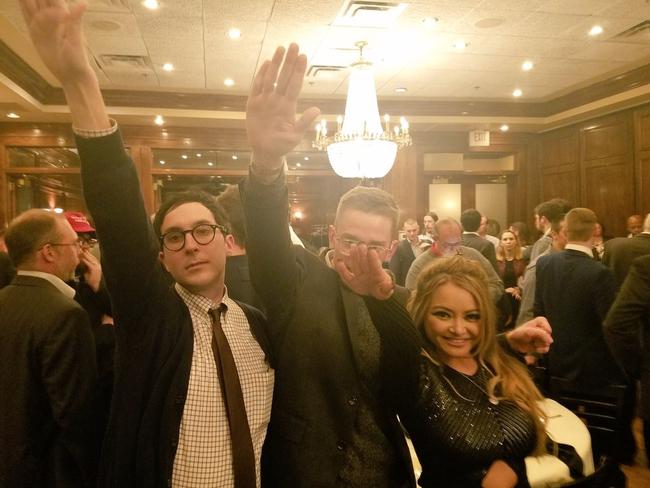 Ex-reality TV star Tila Tequila posted this photo from the National Policy Institute‘s conference. Picture: Twitter / @AngelTilaLove