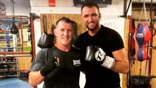 Paul Gallen has been sparring in England with Hugh Fury.