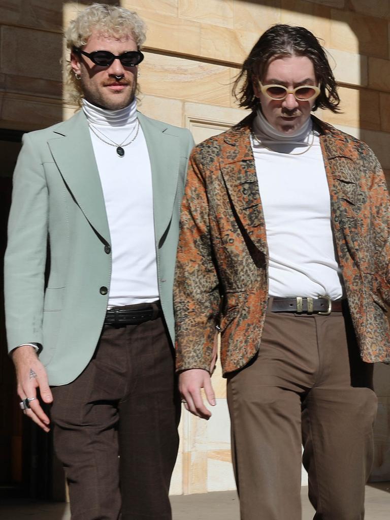 Tasman Binder (r) and Cody Alain Milne (l) fronted Adelaide Magistrates Court about two weeks ago after they were charged over the incident. Picture: NCA NewsWire/Dean Martin