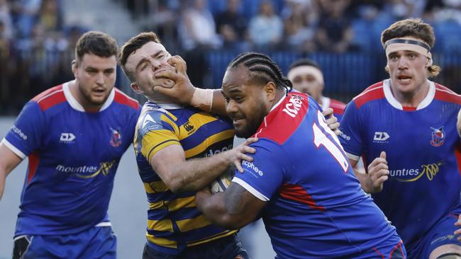 Action in the round five match between Sydney University and Manly. Pic: @KazWatson.