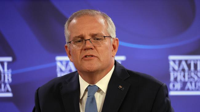 Scott Morrison was asked the classic gotcha question on Tuesday at the National Press Club. Picture: NCA/ Gary Ramage