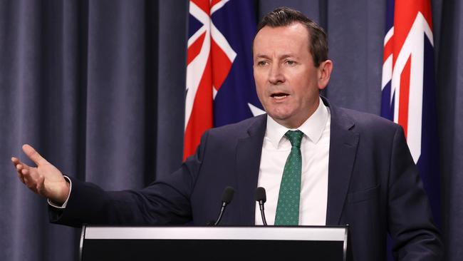 Mark McGowan says ‘we have to move on, we can’t stay in our position on international and interstate borders forever’. Picture: Jackson Flindell