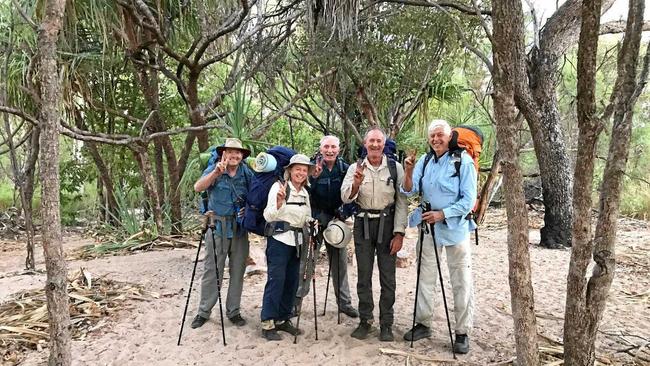 John Little and his team of supporters trekked for 5 days in Arnhem Land raising money for prostate cancer. Picture: Contributed