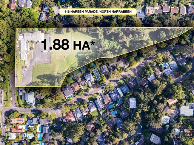 The 1.88ha property in the backstreets of North Narrabeen could potentially become a residential subdivision. Picture: Supplied