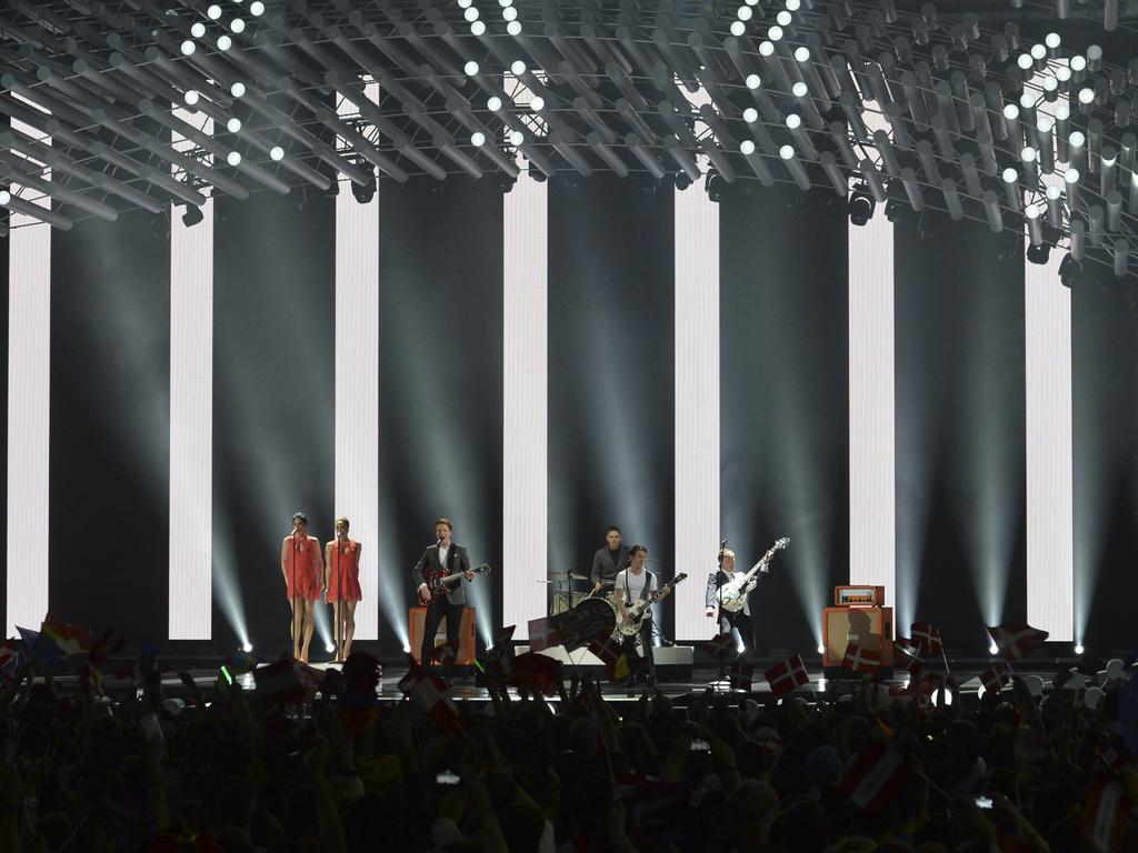 Denmark’s Anti Social Media perform the song ‘The Way You Are’ during the first semifinal of the Eurovision Song Contest in Austria’s capital Vienna, Tuesday, May 19, 2015. Picture: AP