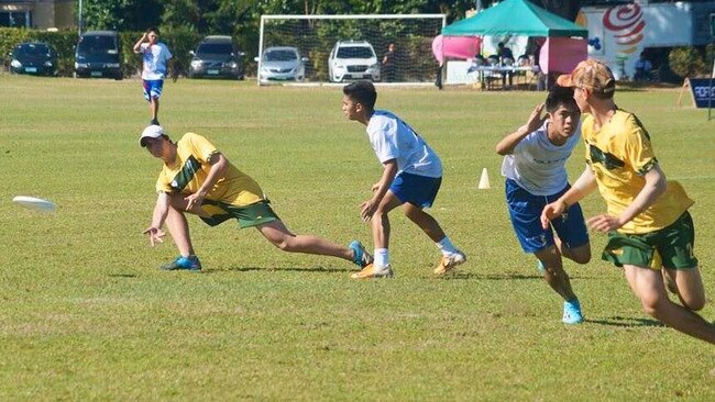 Oliver Loughnan and Jono Keyes representing Australian U18s in Manila, Philippines. Picture: Supplied