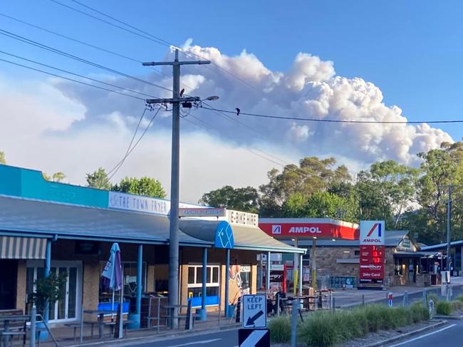 Smoke seen in the sky over Halls Gap. Picture: Facebook