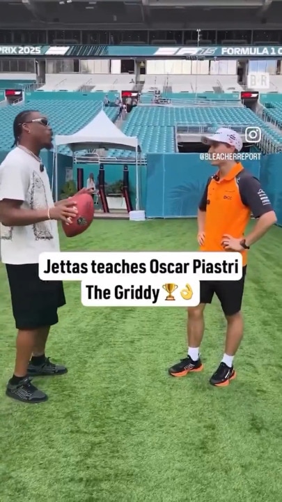 Jefferson teaches Piastri the Griddy before F1 Miami
