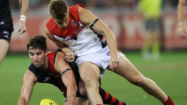 Jack Viney in action for the Demons in just his second game. Picture: Getty Images