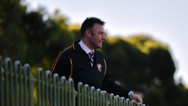 Goodwood Saints coach Adam Jeffries was relieved after Jack Chalmers’ miss on Saturday. Picture: AAP/Morgan Sette