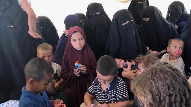 Australian women and children at al-Hawl camp in northeast Syria.