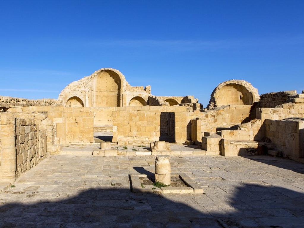 The northern church is one of three ancient churches in the desert city of Shivta in southern Israel that are thought to have been built between the fourth and the sixth centuries AD.  Picture: Dror Maayan / University of Haifa