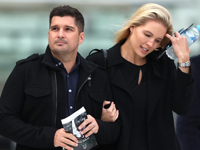 Former St Kilda player Leigh Montagna, left.