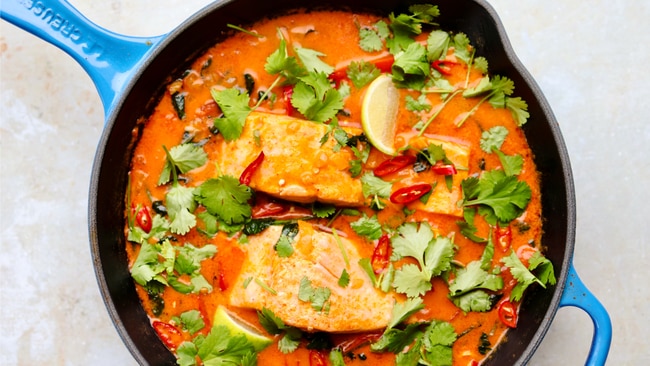 One Pan Coconut Salmon Curry