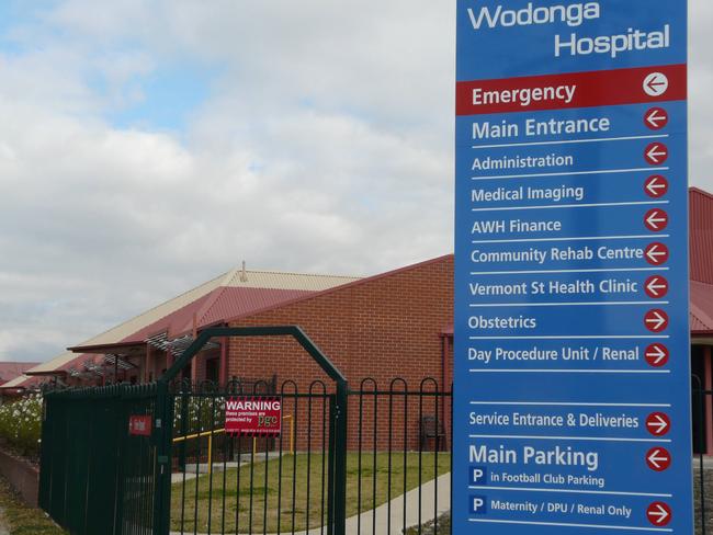 Wodonga Hospital where NSW mother Janelle Pidgon’s baby was born.