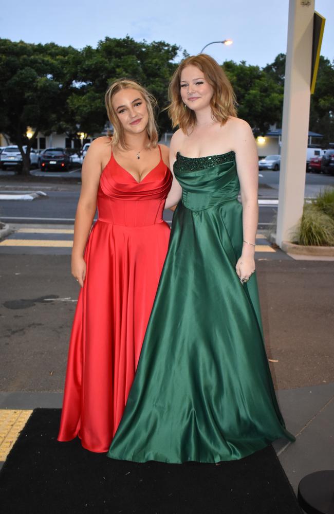 Maia Gibson and Erin Mellowes at the Burnside State High School formal 2024.