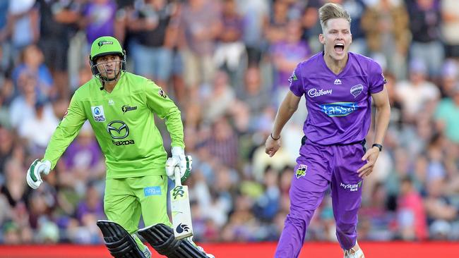 Nathan Ellis has taken 12 wickets in the opening four rounds of the Sheffield Shield. Picture: Zak Simmonds