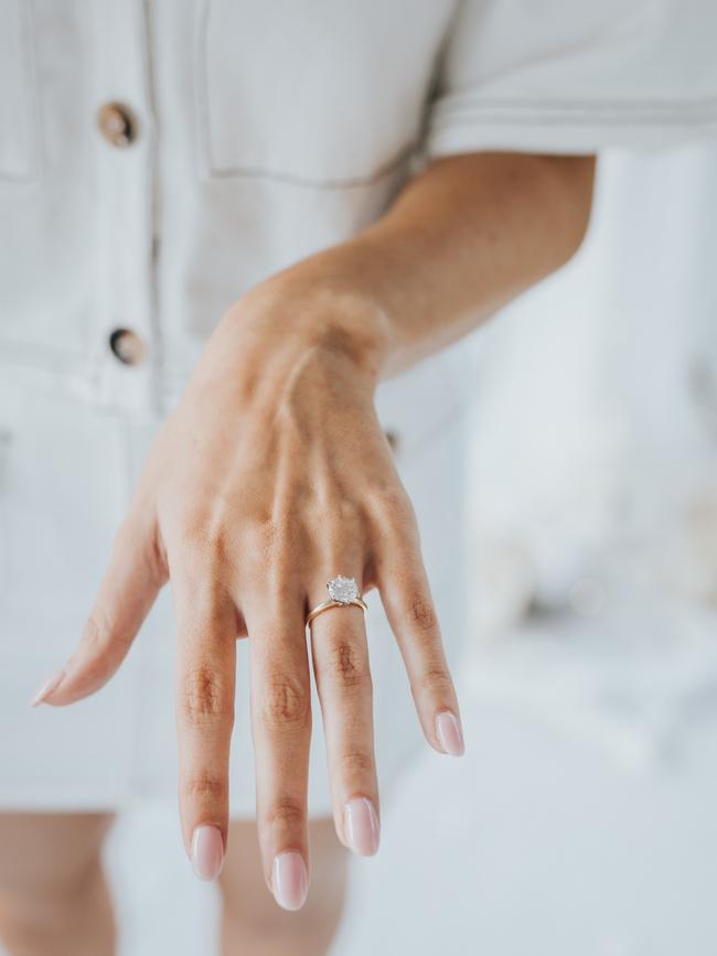 The engagement ring. Picture: Milad K Photography/My Proposal Co