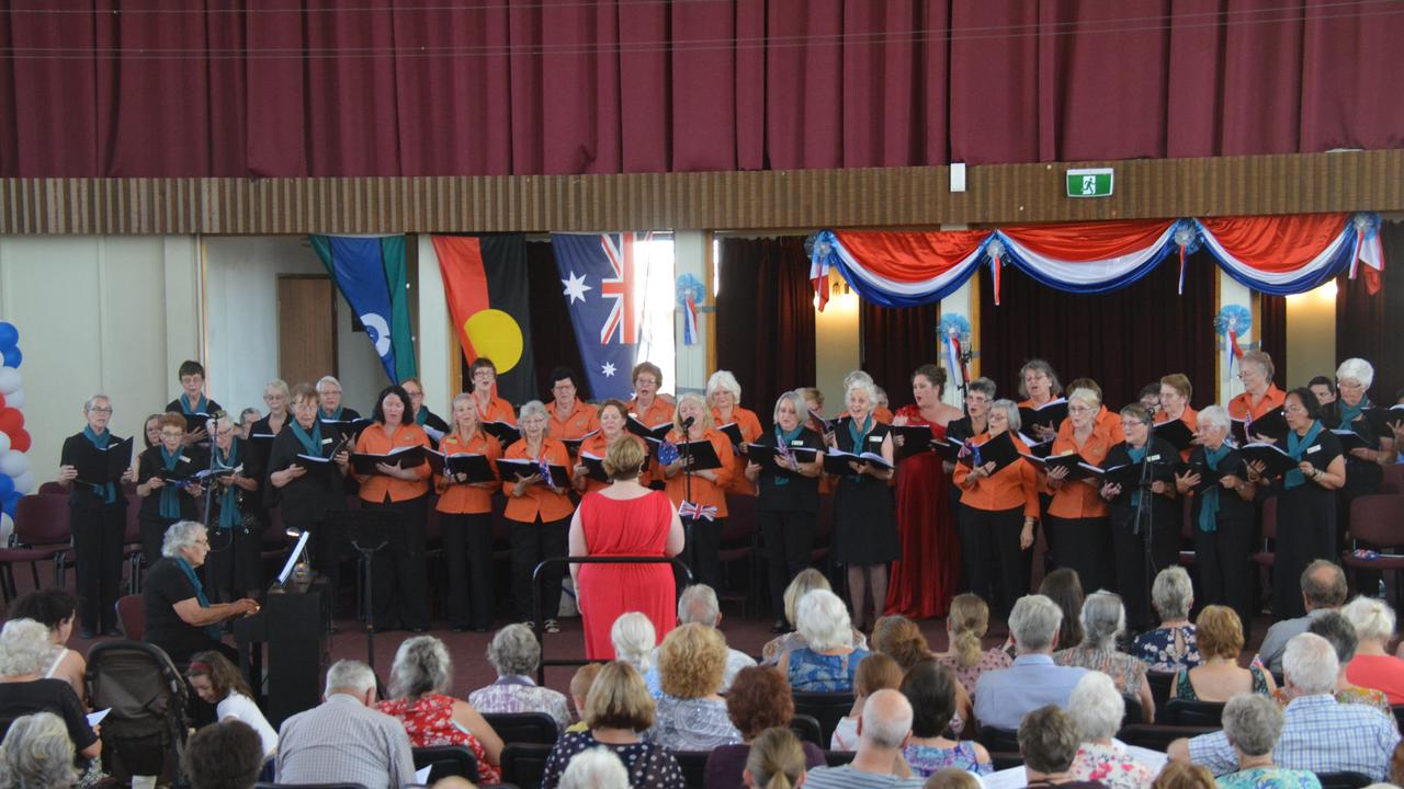 Blackbutt Singers and the South Burnett Chorale women sing together at the Proms in the South Burnett concert in Kingaroy on Sunday, November 17. (Photo: Jessica McGrath)