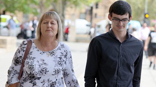 Matthew Odgers, right, and his mother Maria, left. Picture: Kelly Barnes.