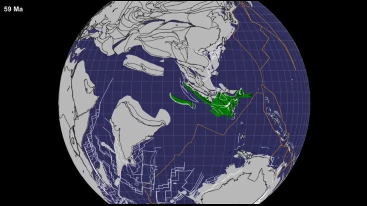 Geologists believe that it broke off from Australia and then drifted toward Southeast Asia. Picture: Faculty of Geosciences Utrecht University