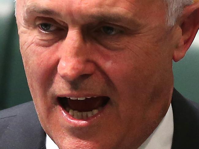 PM Malcolm Turnbull during Question Time in the House of Representatives Chamber, Parliament House in Canberra. Pic by Kym Smith