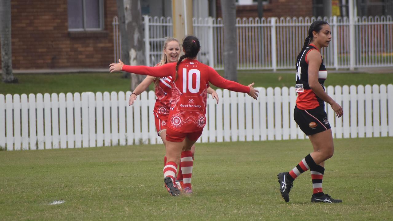 Jemma Carter in the North Mackay Saints and Eastern Swans clash in the senior women's McDonald's Mackay Cup, August 21, 2021. Picture: Matthew Forrest