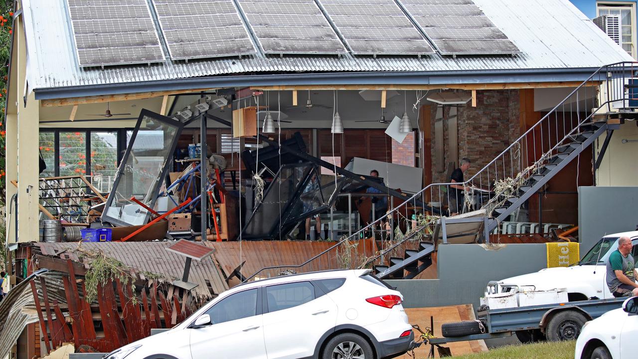 The badly damaged Richmond Hotel. Picture: Toby Zerna