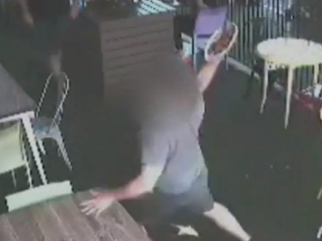 Man throws plates in rage over surcharge