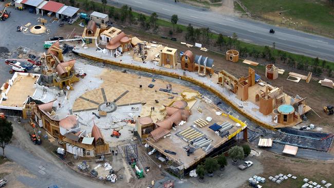 Aerial images of the Thor: Ragnarok set at Village Roadshow Studios. Photo: David Clark.