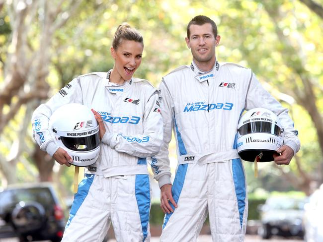 Brett Emerton and Rachael Finch prepare to compete in the 2014 celebrity challenge. Picture: Chris Pavlich for mX