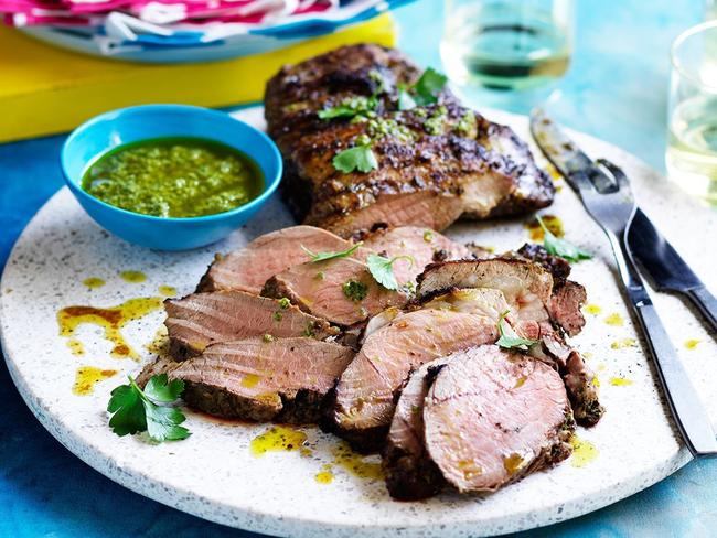 Lemon, rosemary and anchovy marinated lamb.