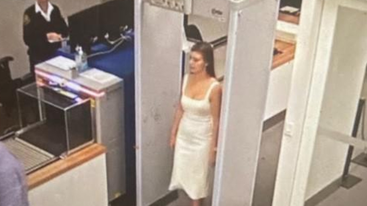 This never-before-seen CCTV footage of Brittany Higgins and Bruce Lehrmann was also aired by Channel 7. Picture: 7 News Spotlight