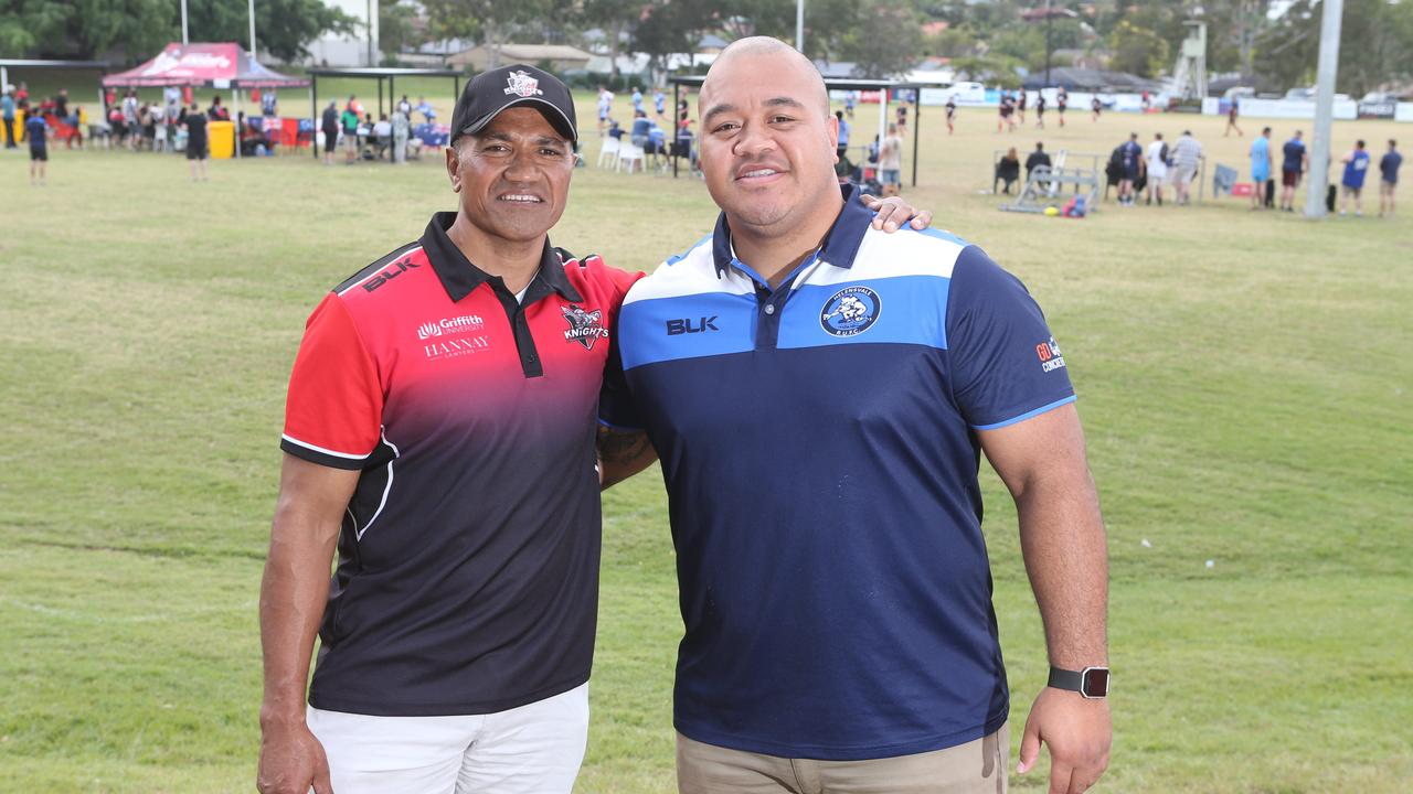 Griffith University Colleges coach Johnny Ngauamo and Helensvale Hogs ...