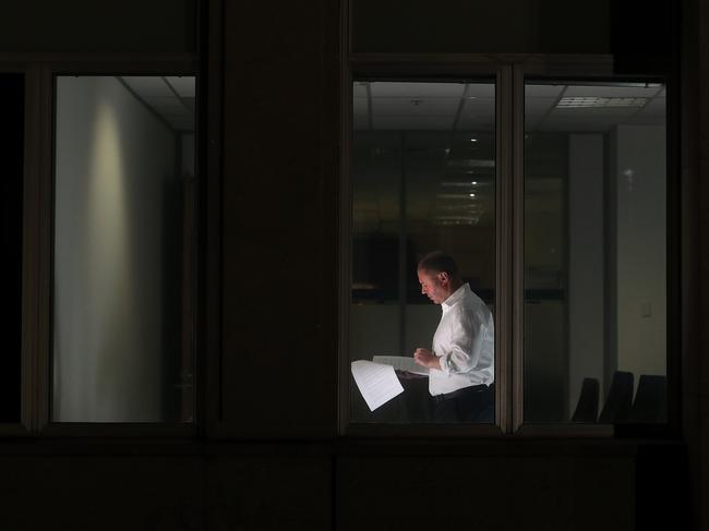 Treasurer Josh Frydenberg at the Treasury building in Canberra. Picture Kym Smith