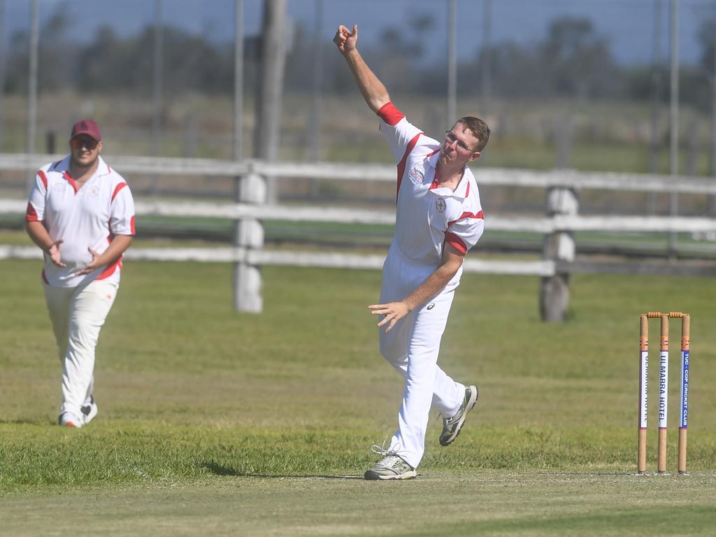 Brad Scott bowls for Souths against Tucabia-Copmanhurst in CRCA premier league match at Ulmarra.