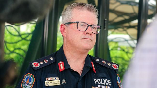 Commissioner Jamie Chalker will personally speak to all 195 sergeants in the NT Police force following revelations of racism. Picture: Glenn Campbell