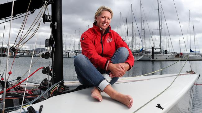 Jill Abel skipper of boat Cook Your Own Dinner will compete in the SB20 Australian Championships over the long weekend. Picture: Nikki Davis-Jones