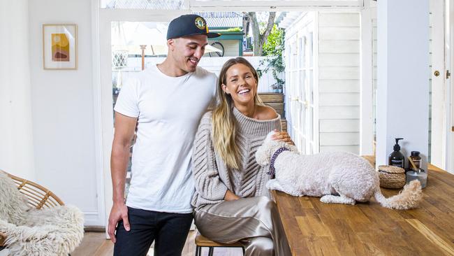 Fredrika Akander and Nick Lees are moving to the Gold Coast after being squeezed out of the Melbourne property market. Picture: Aaron Francis