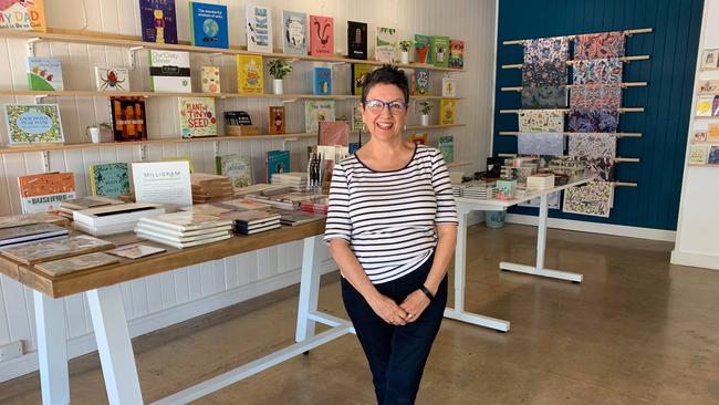 Nene Davies at her new Yeppoon book and stationery store, Hannah Jones.