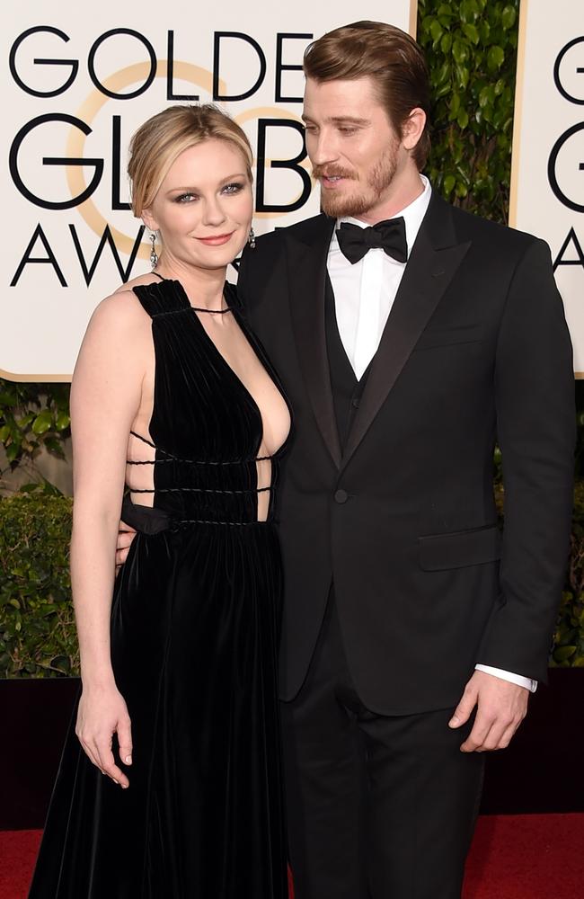 Actors Kirsten Dunst and Garrett Hedlund split in 2016 after four years of dating. Picture: Jason Merritt/Getty Images