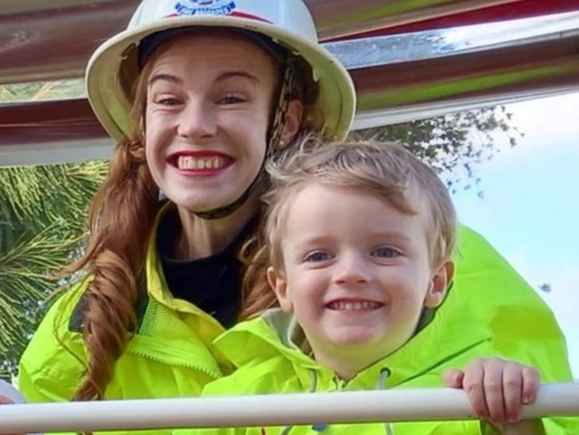 Amy Salter and her 3yo son Fynn. Picture: 7 News