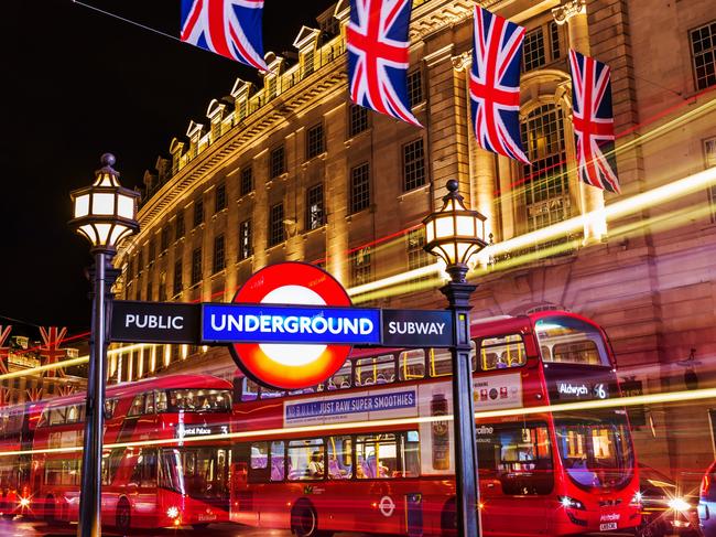 ESCAPE: Piccadilly Circus at night, with unidentified people. Its status as a major traffic junction has made Piccadilly Circus a busy meeting place and tourist attraction. Picture: iStock